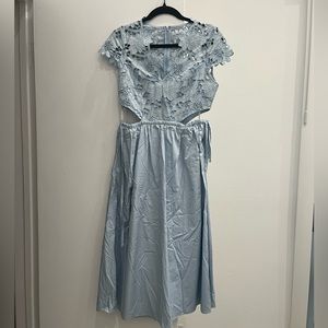 Self Portrait guipure-lace cut-out midi dress - US4/UK8